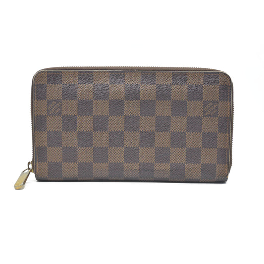 Louis Vuitton Damier Zippy Zip Around Organizer Long Wallet Brown CA0059