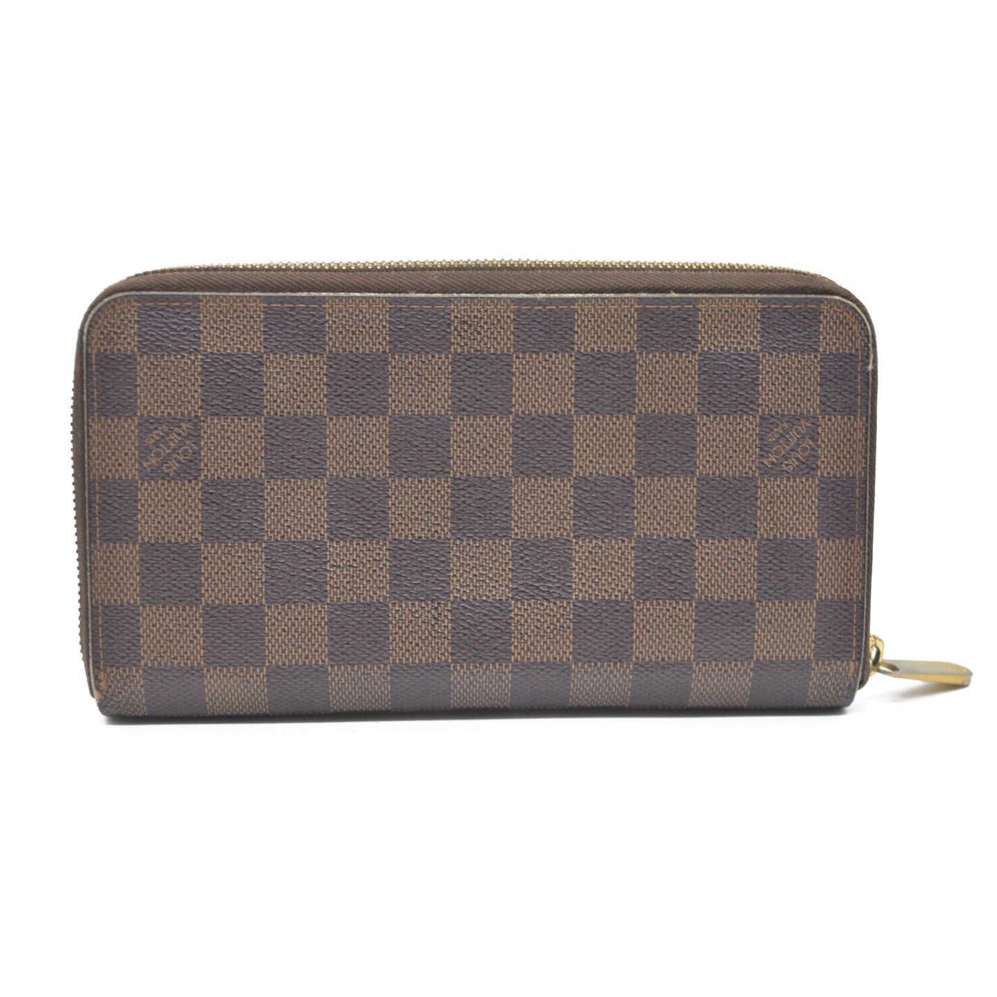 Louis Vuitton Damier Zippy Zip Around Organizer Long Wallet Brown CA0059