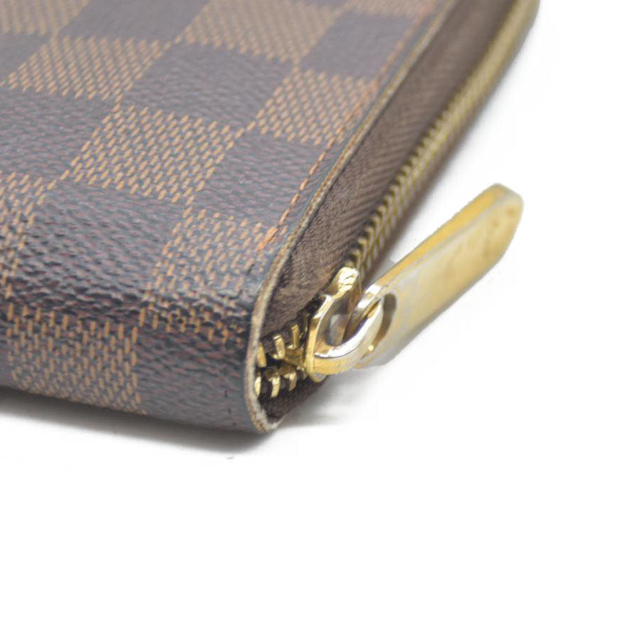 Louis Vuitton Damier Zippy Zip Around Organizer Long Wallet Brown CA0059