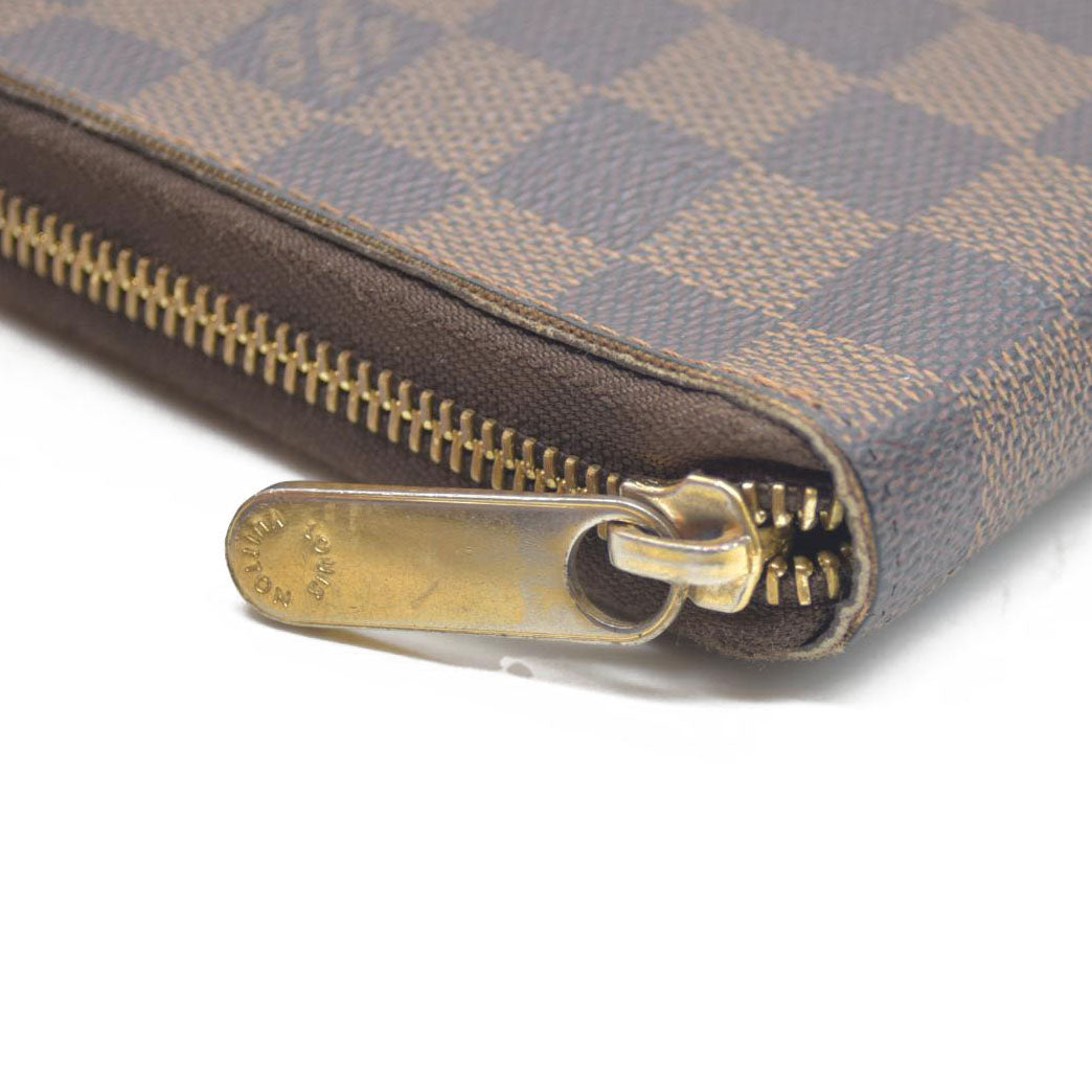 Louis Vuitton Damier Zippy Zip Around Organizer Long Wallet Brown CA0059