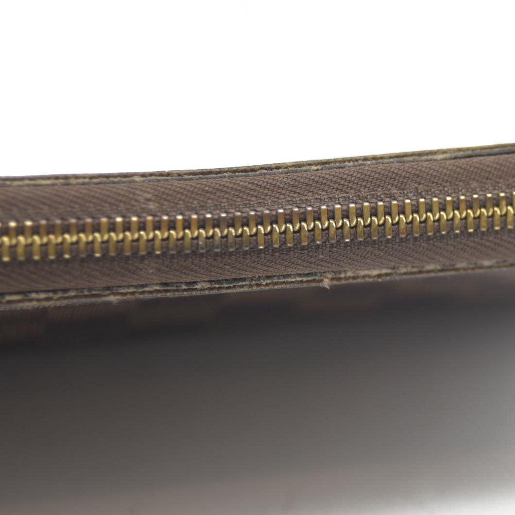 Louis Vuitton Damier Zippy Zip Around Organizer Long Wallet Brown CA0059