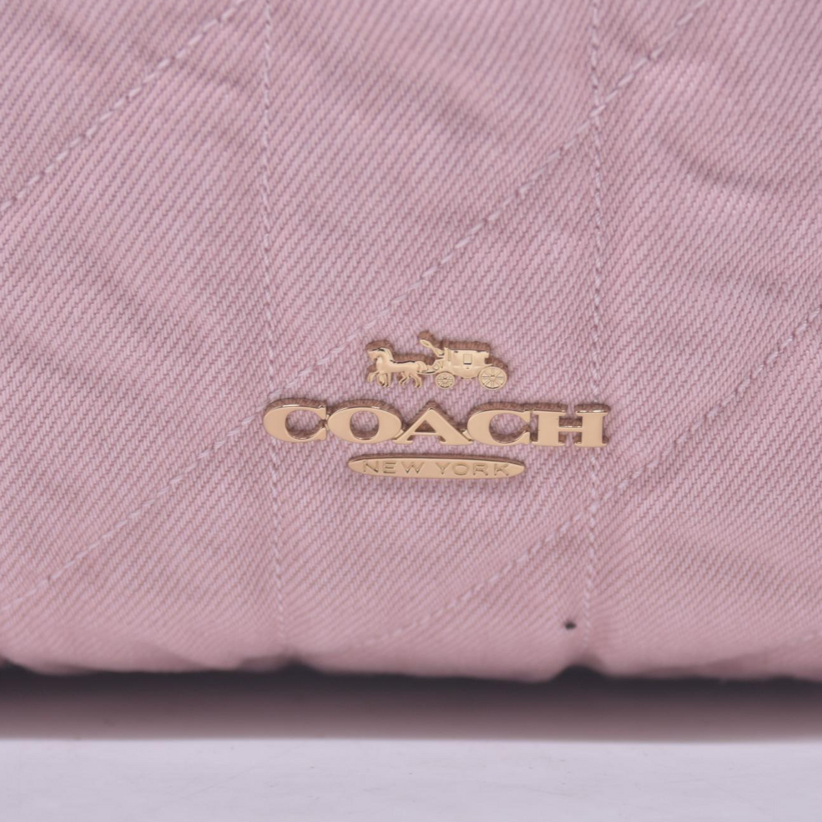 $375 NWT COACH Evelyn Shoulder Bag In Loved Denim With Quilting And Charm CONSIGNMENT