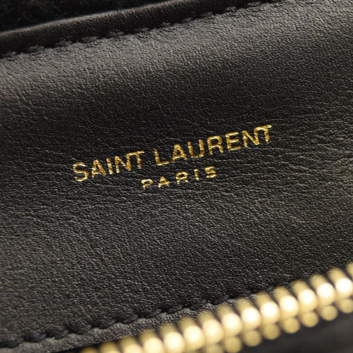 NEW SAINT LAURENT Loulou Medium YSL Shearling Shoulder Bag