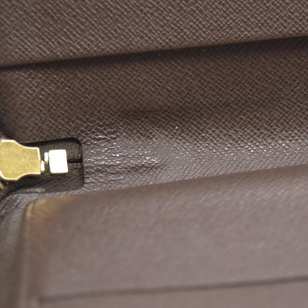 Louis Vuitton Damier Zippy Zip Around Organizer Long Wallet Brown CA0059