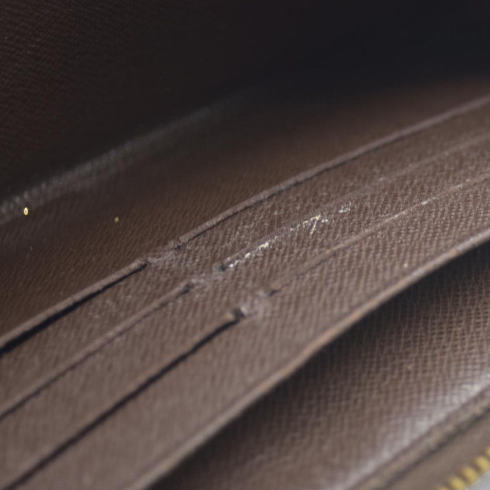 Louis Vuitton Damier Zippy Zip Around Organizer Long Wallet Brown CA0059