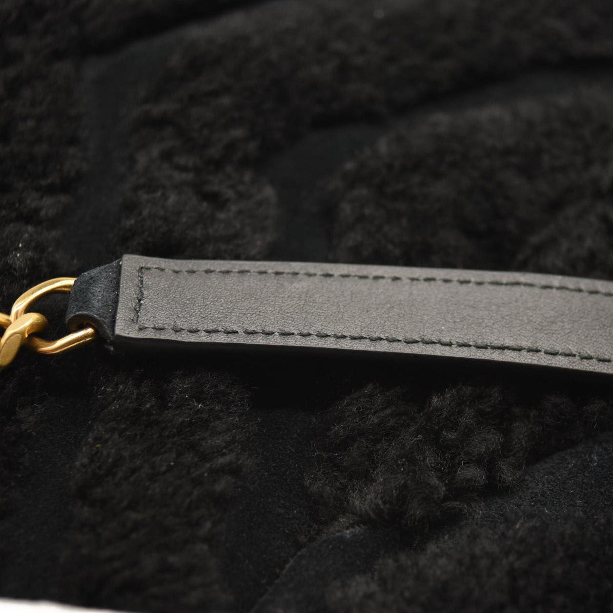 NEW SAINT LAURENT Loulou Medium YSL Shearling Shoulder Bag