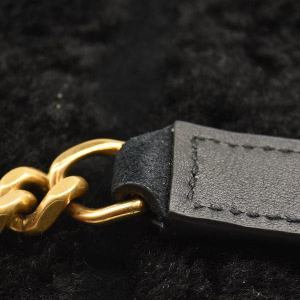 NEW SAINT LAURENT Loulou Medium YSL Shearling Shoulder Bag