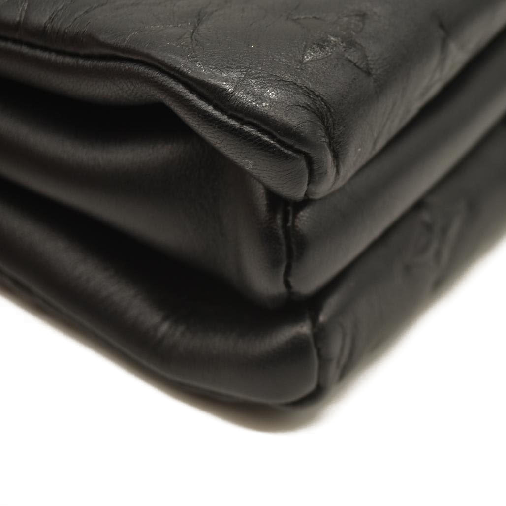 Louis Vuitton  Lambskin Embossed Monogram Coussin MM Black