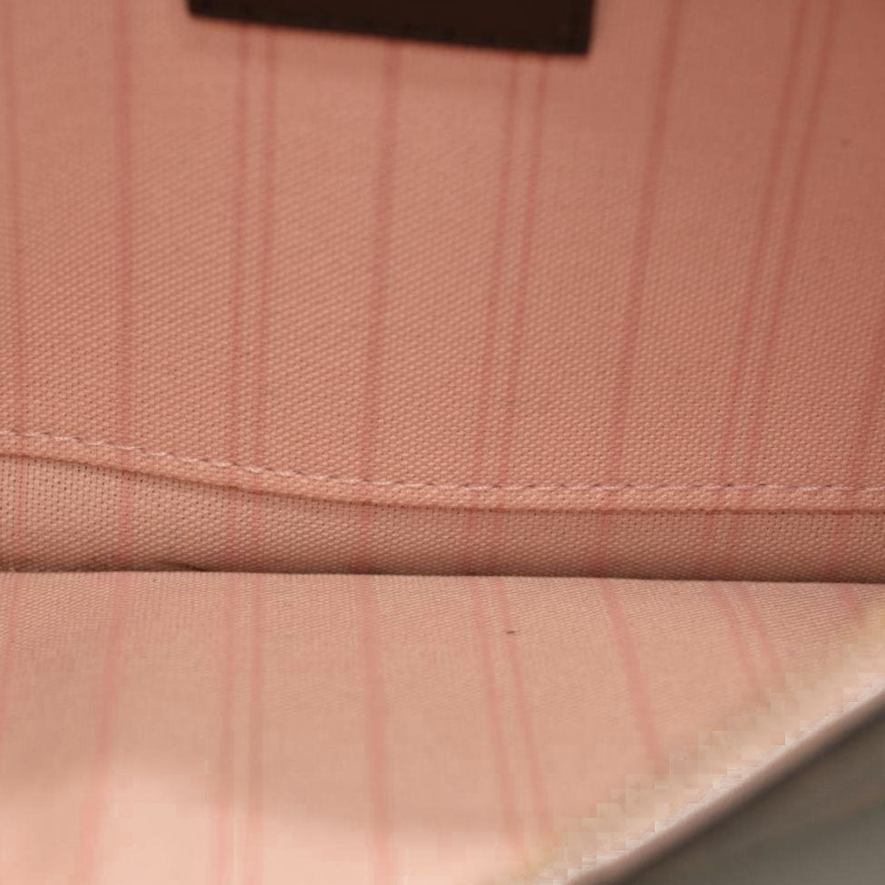 Louis Vuitton  Damier Ebene Neo Neverfull MM Rose Ballerine