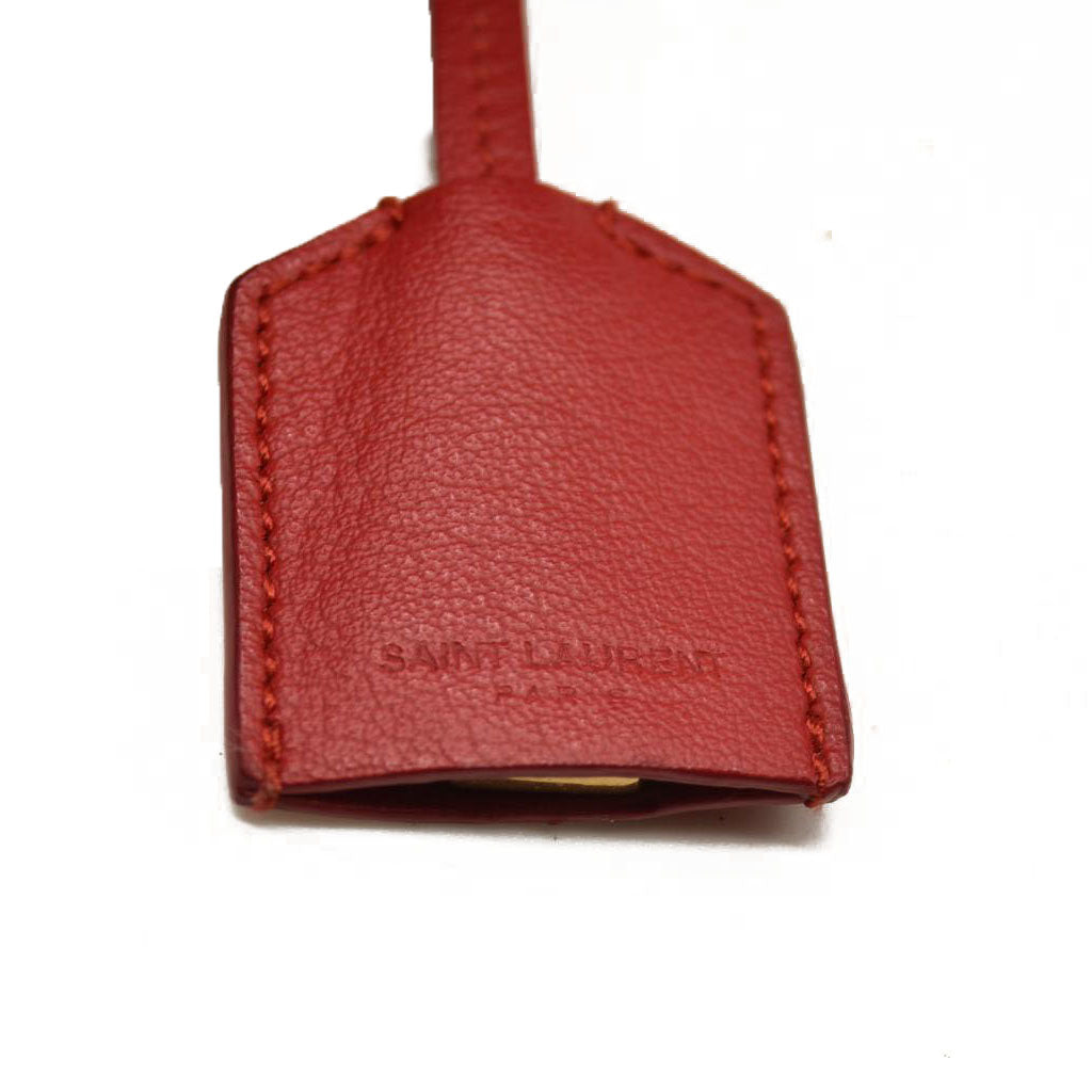 Saint Laurent  Calfskin Large Shopping Tote Opyum Red