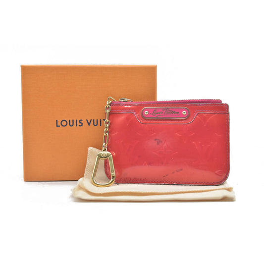 $540 2008 Louis Vuitton Monogram Vernis Pochette Cles NM Wallet Coin Purse CA5008