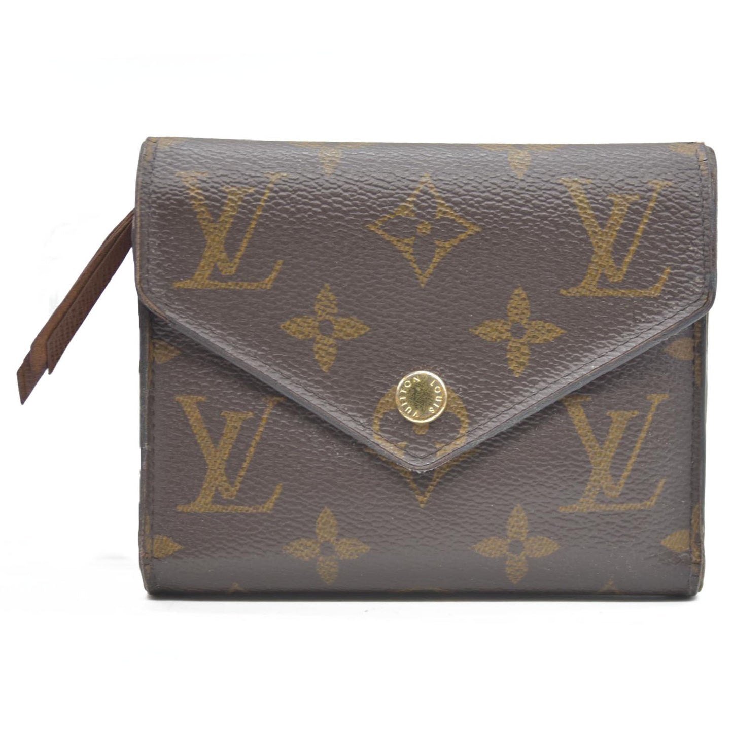 Louis Vuitton Monogram Portefeuille Victorine Trifold Wallet Brown