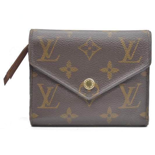 Louis Vuitton Monogram Portefeuille Victorine Trifold Wallet Brown