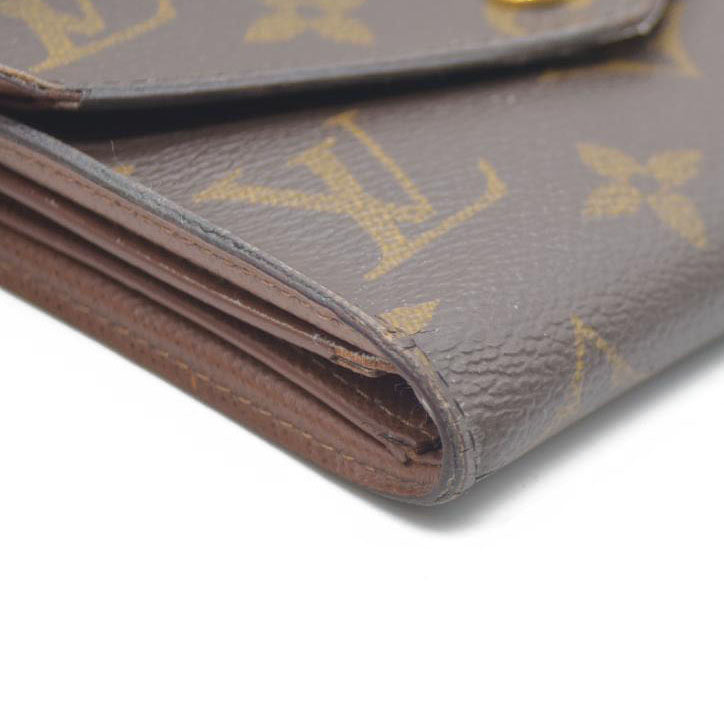 Louis Vuitton Monogram Portefeuille Victorine Trifold Wallet Brown