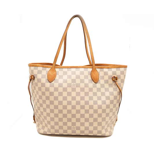 LOUIS VUITTON Damier Azur Neo Neverfull MM Rose Ballerine