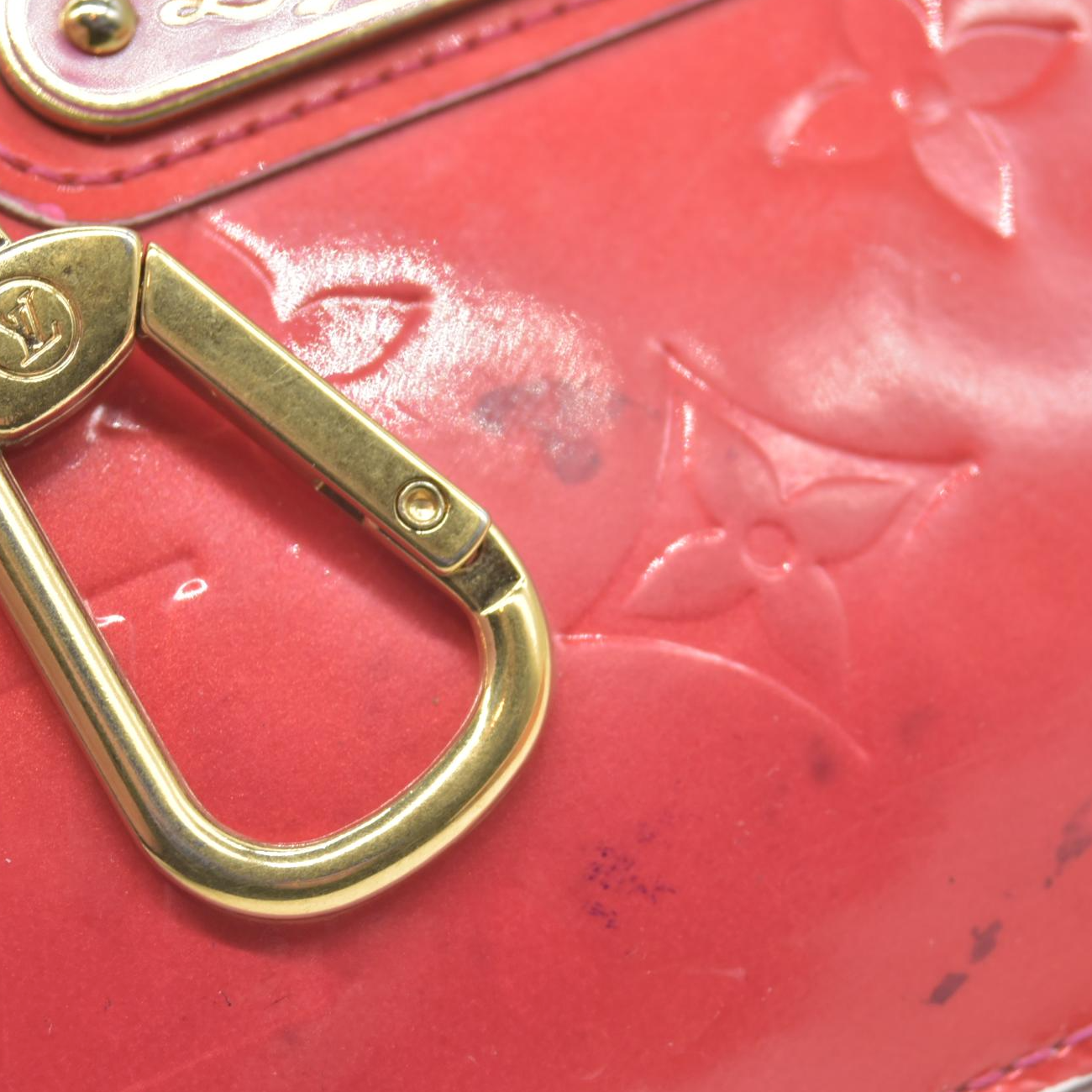 $540 2008 Louis Vuitton Monogram Vernis Pochette Cles NM Wallet Coin Purse CA5008