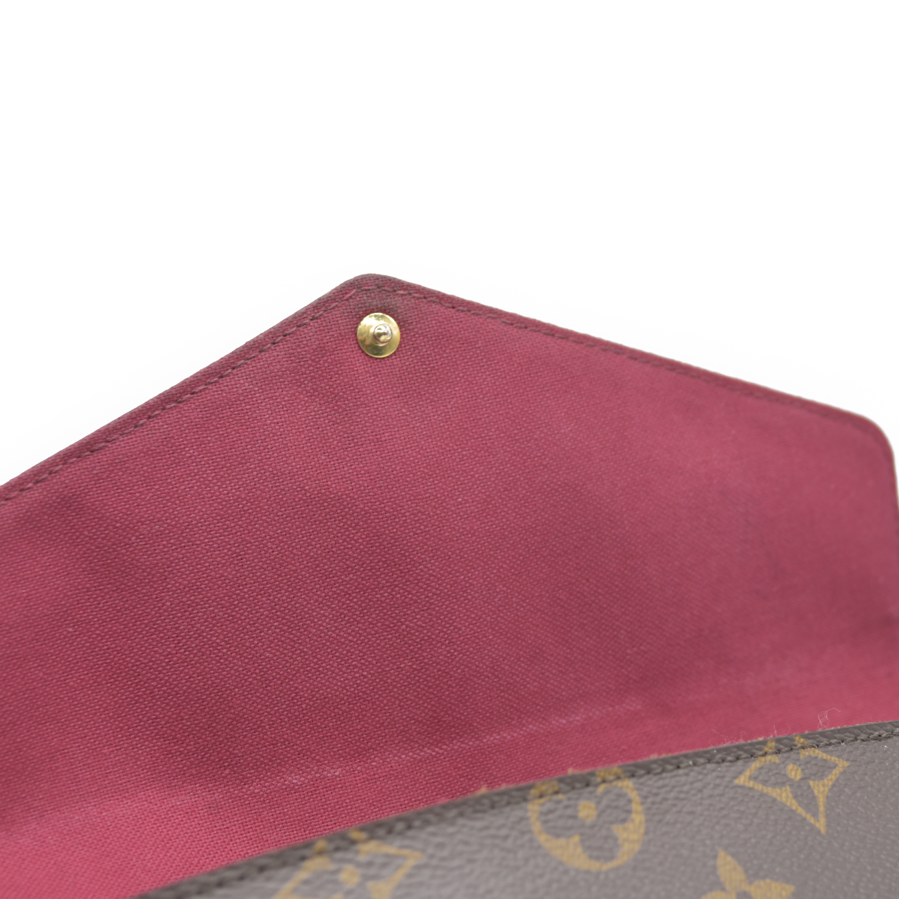 $1620 AUCTION Louis Vuitton  Monogram Pochette Felicie Chain Wallet Fuchsia MI4166