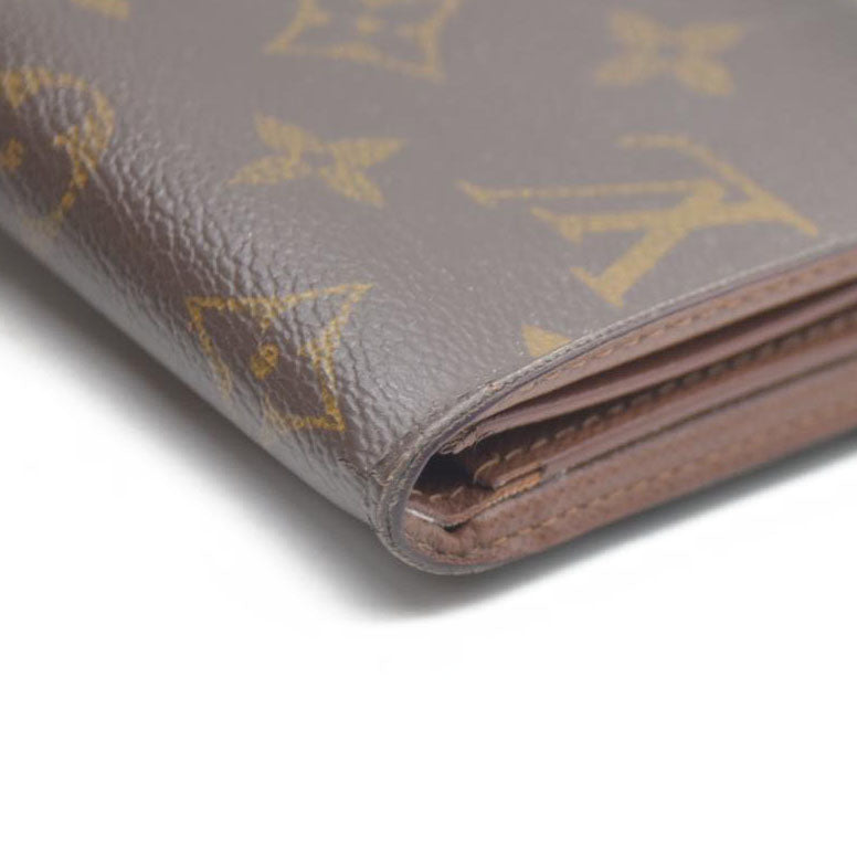 Louis Vuitton Monogram Portefeuille Victorine Trifold Wallet Brown
