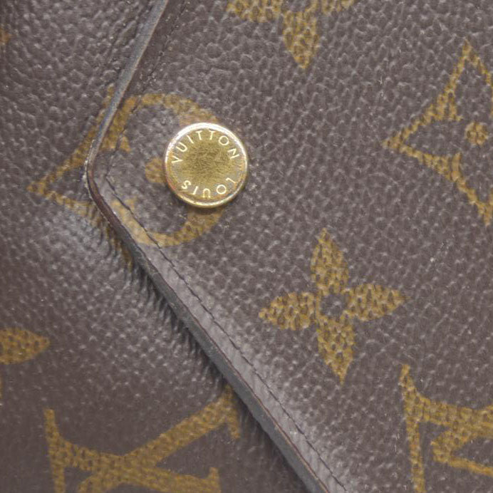 Louis Vuitton Monogram Portefeuille Victorine Trifold Wallet Brown
