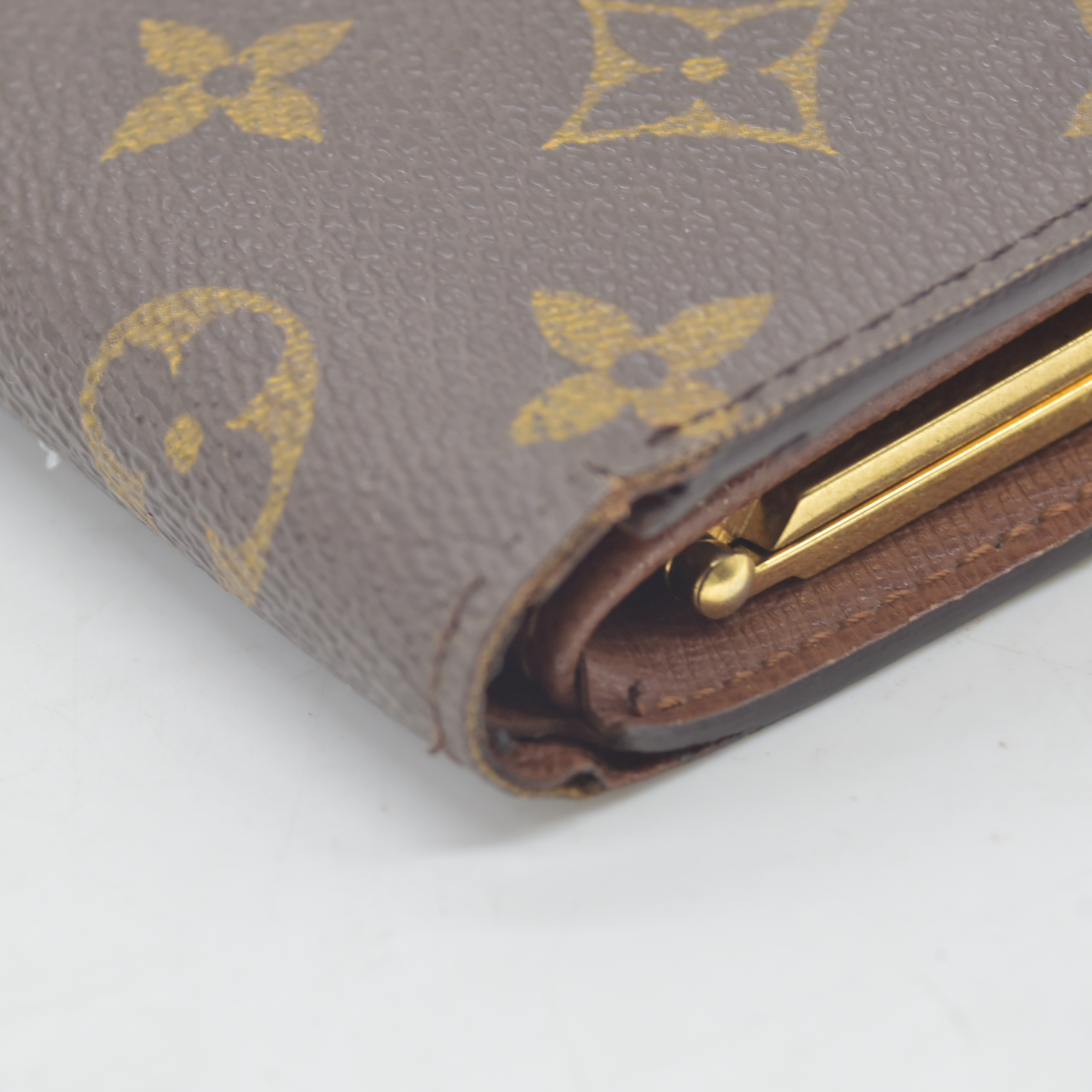 $750 2003 Louis Vuitton Monogram French Purse Wallet CA0093