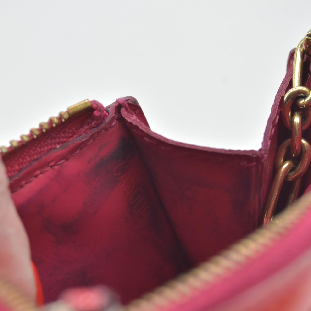 $540 2008 Louis Vuitton Monogram Vernis Pochette Cles NM Wallet Coin Purse CA5008