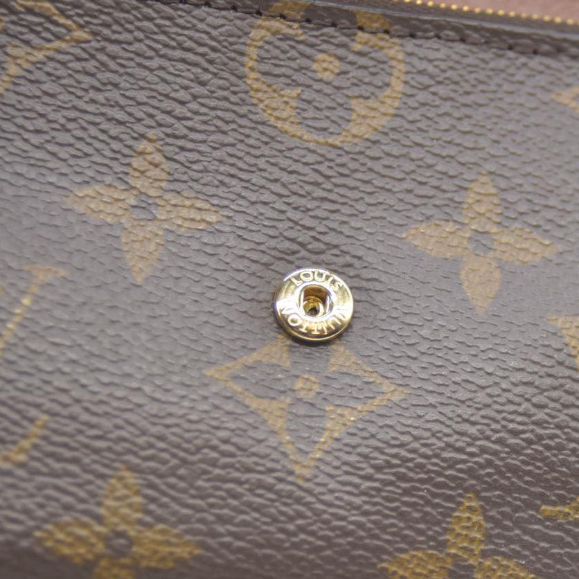 Louis Vuitton Monogram Portefeuille Victorine Trifold Wallet Brown