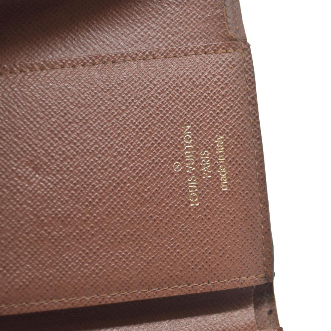 Louis Vuitton Monogram Portefeuille Victorine Trifold Wallet Brown