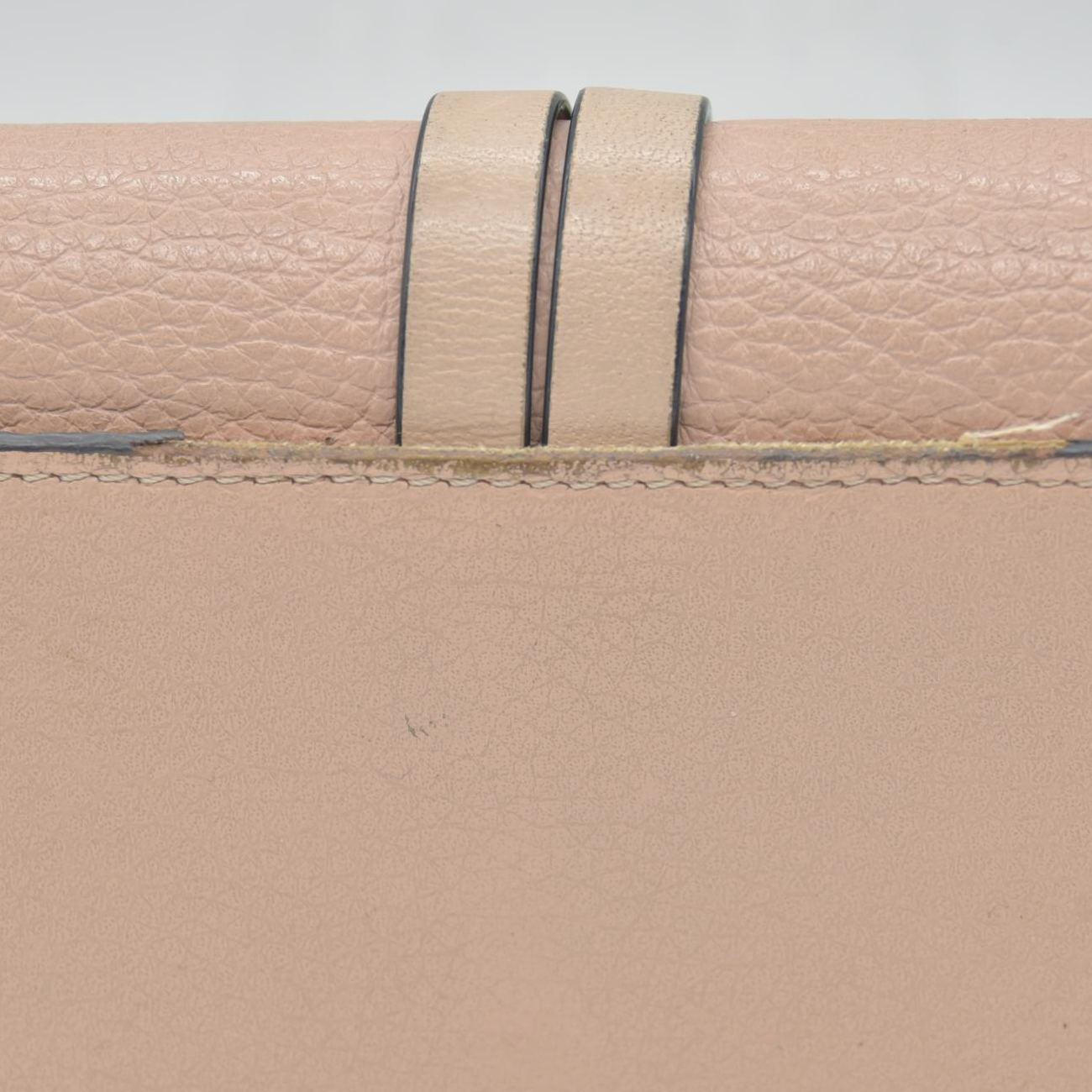 $715 Chloe Alphabet Leather Long Bifold Wallet Pink M