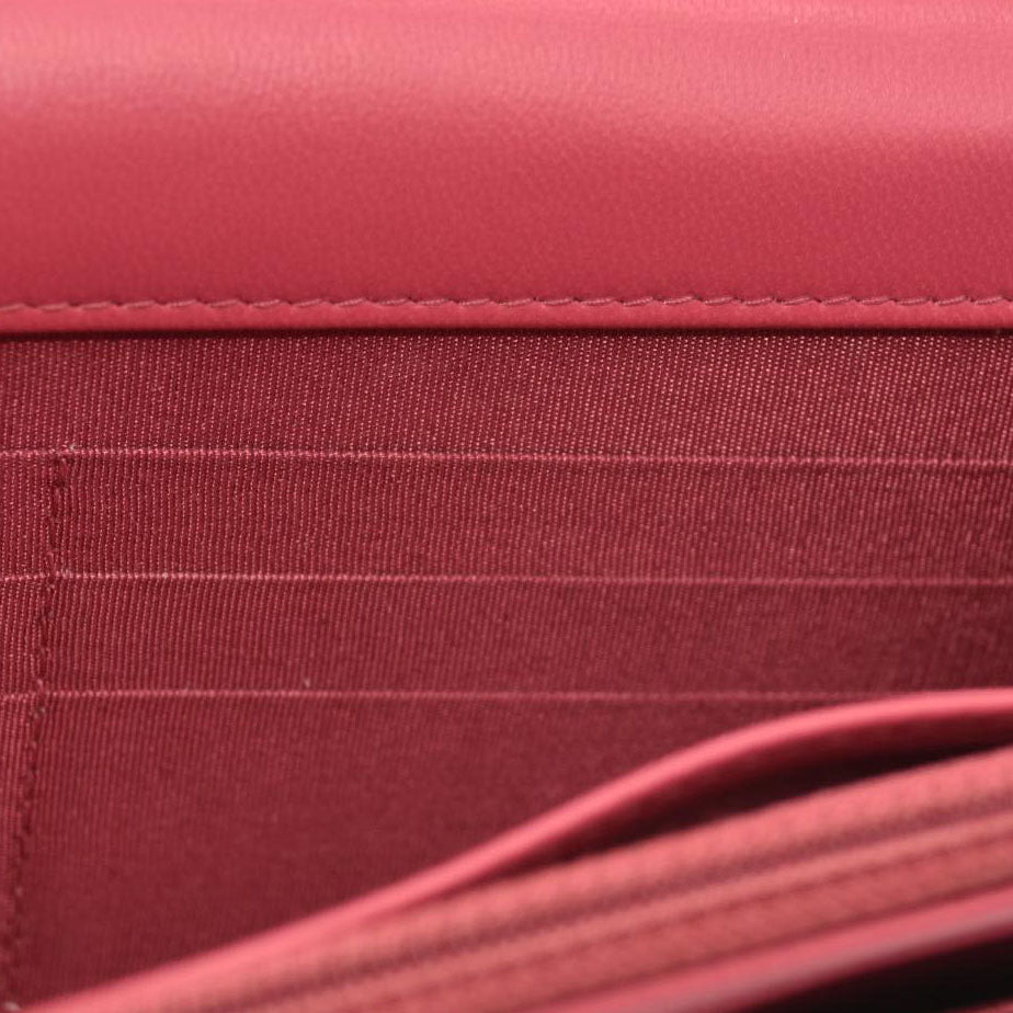 Chanel  Lambskin Chevron Quilted Trendy CC Wallet On Chain WOC Pink 28*