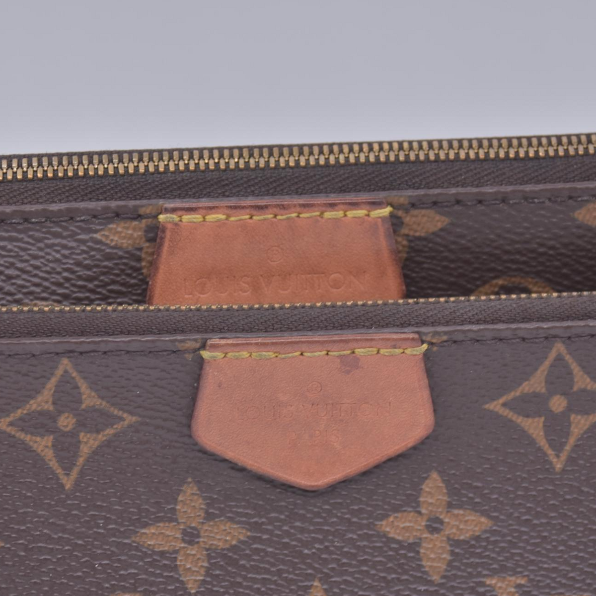 $2930 RFID Louis Vuitton Monogram Multi Pochette Accessories Kaki CONSIGNMENT