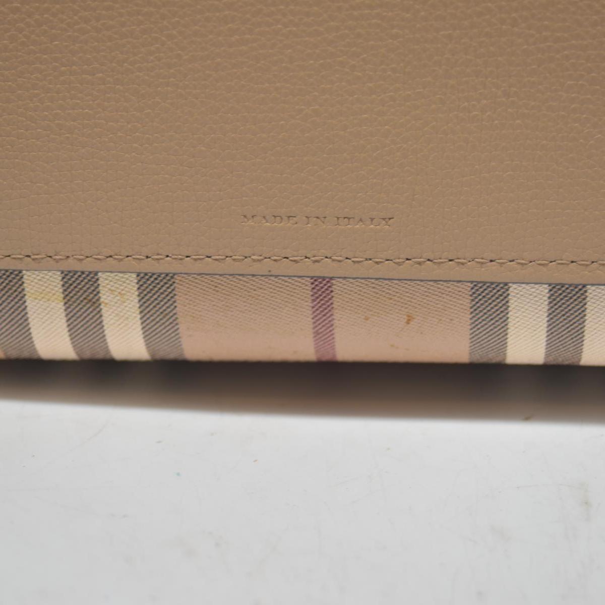 $995 Burberry Grainy Calfskin Haymarket Check Medium Reversible Tote