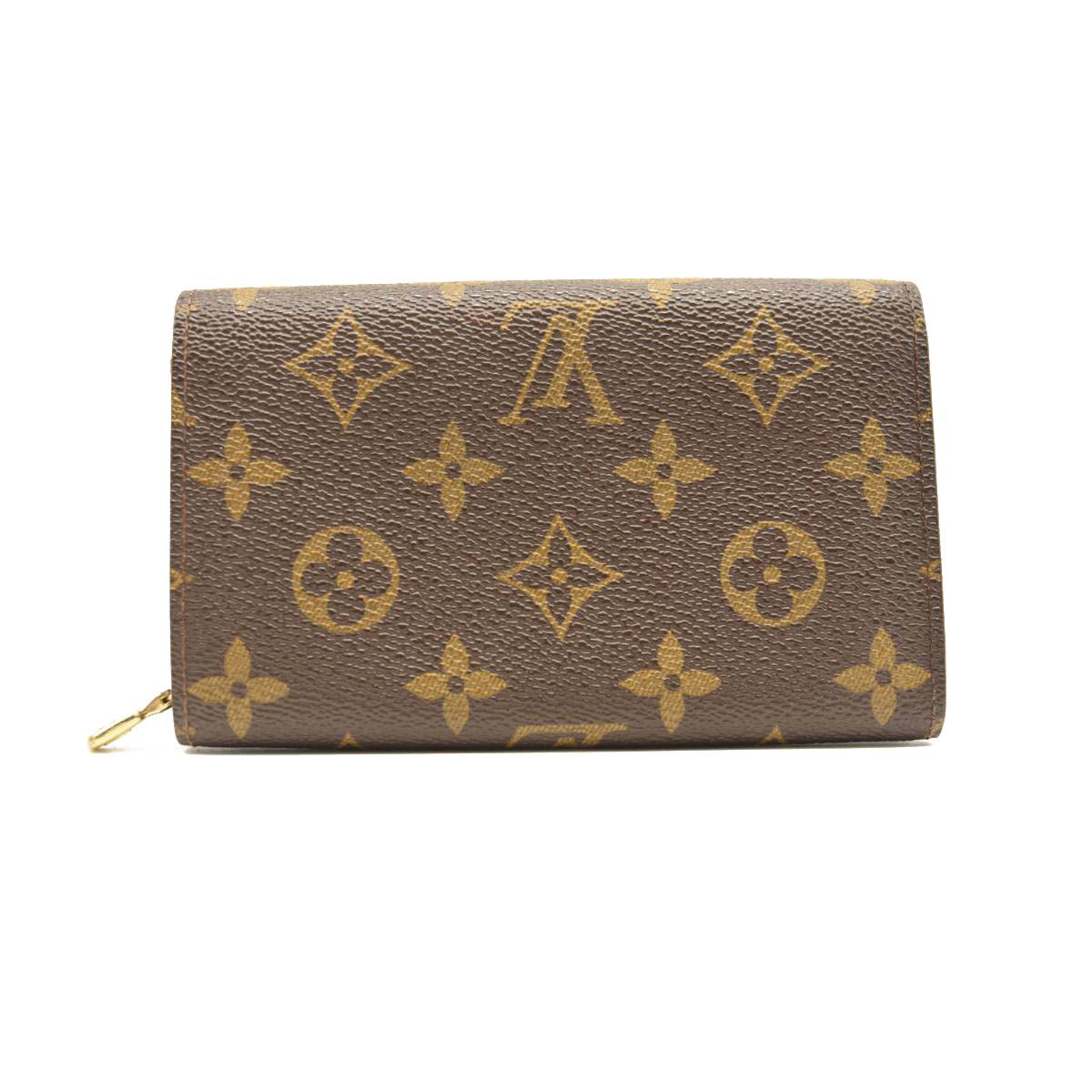 Louis Vuitton Monogram Porte-Monnaie Tresor Wallet 0916