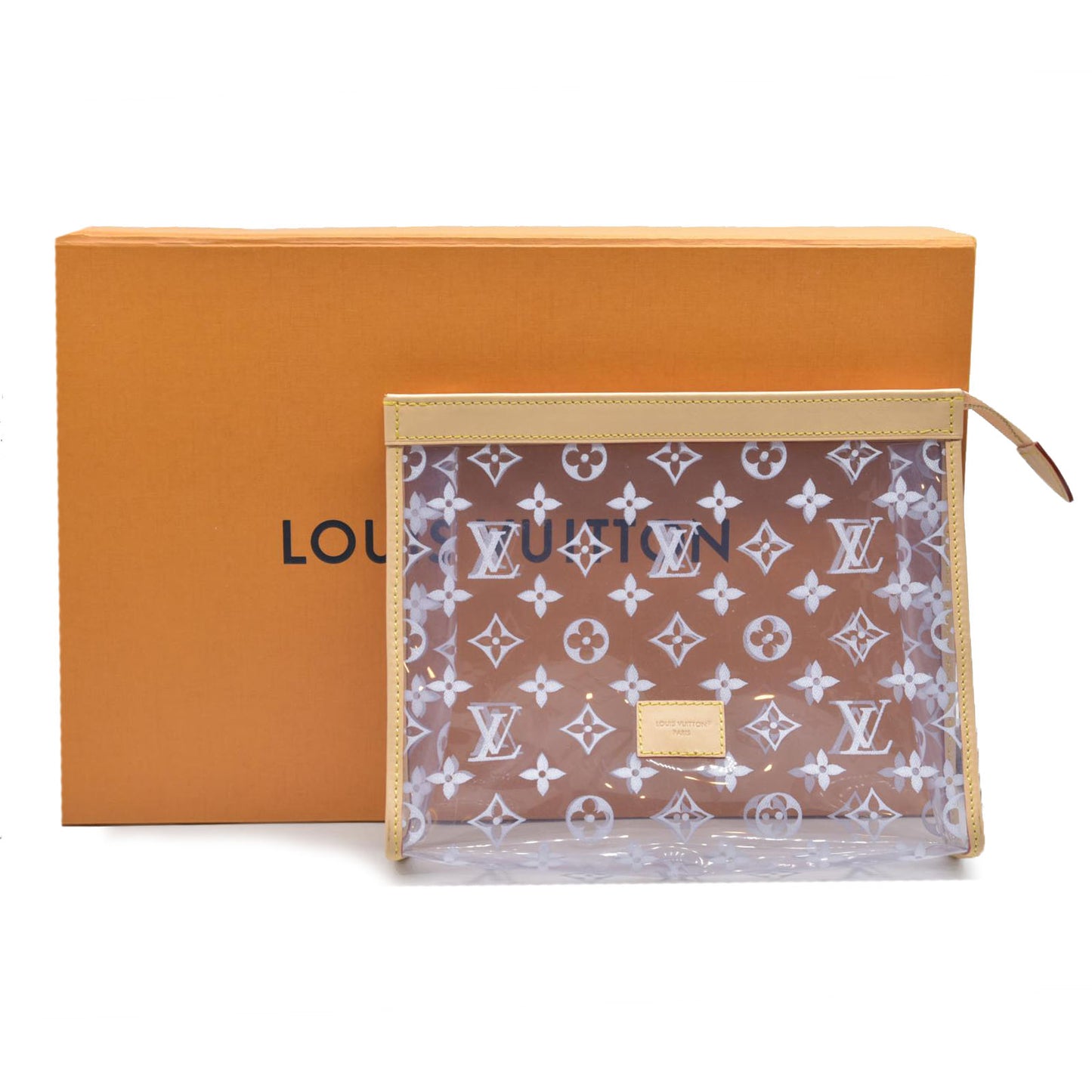 $1320 Louis Vuitton  Monogram Large Toilet Pouch 26 Translucent