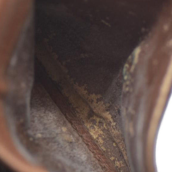 Louis Vuitton Monogram Porte Monnaie Plat Coin Purse Wallet Brown