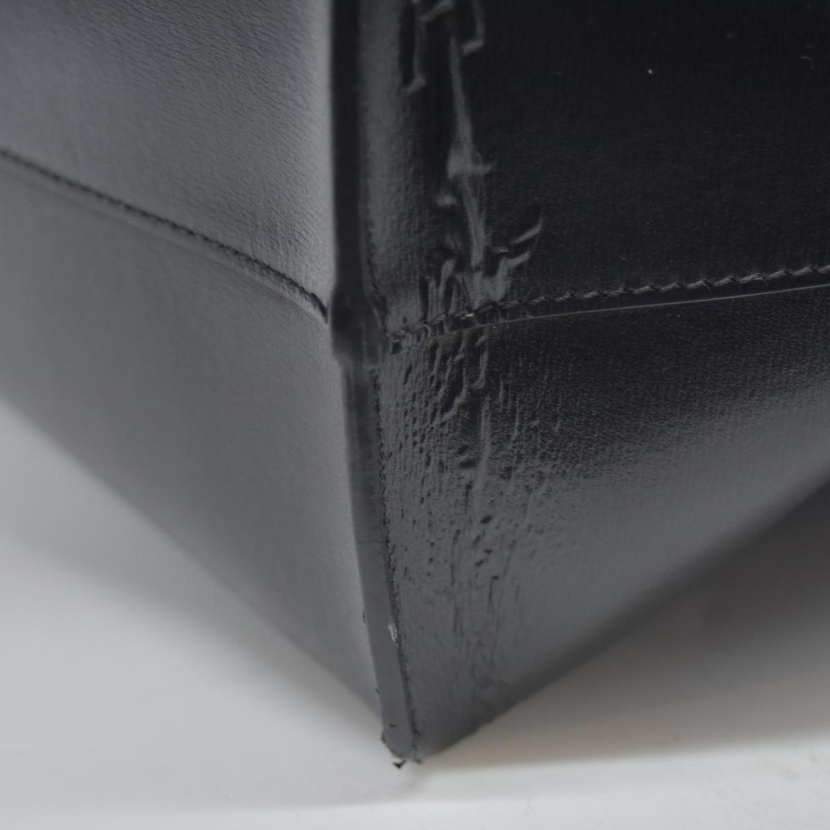 $1600 2018 Saint Laurent Vintage Calfskin Perforated East West Shopping Tote Black