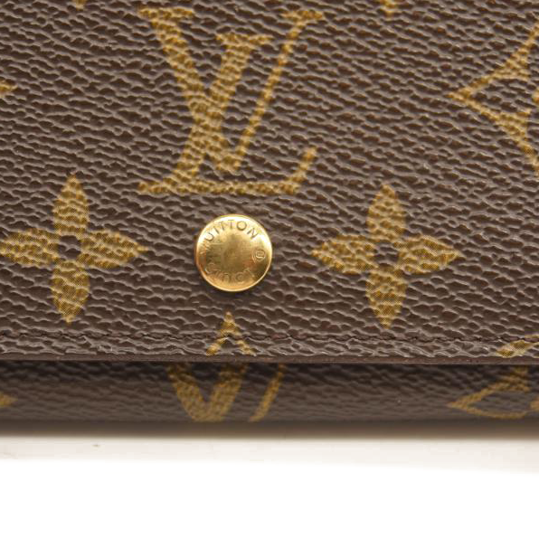 Louis Vuitton Monogram Porte-Monnaie Tresor Wallet 0916