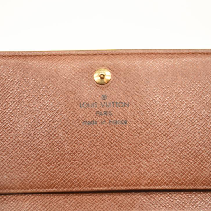 Louis Vuitton Monogram Porte-Monnaie Tresor Wallet 0916