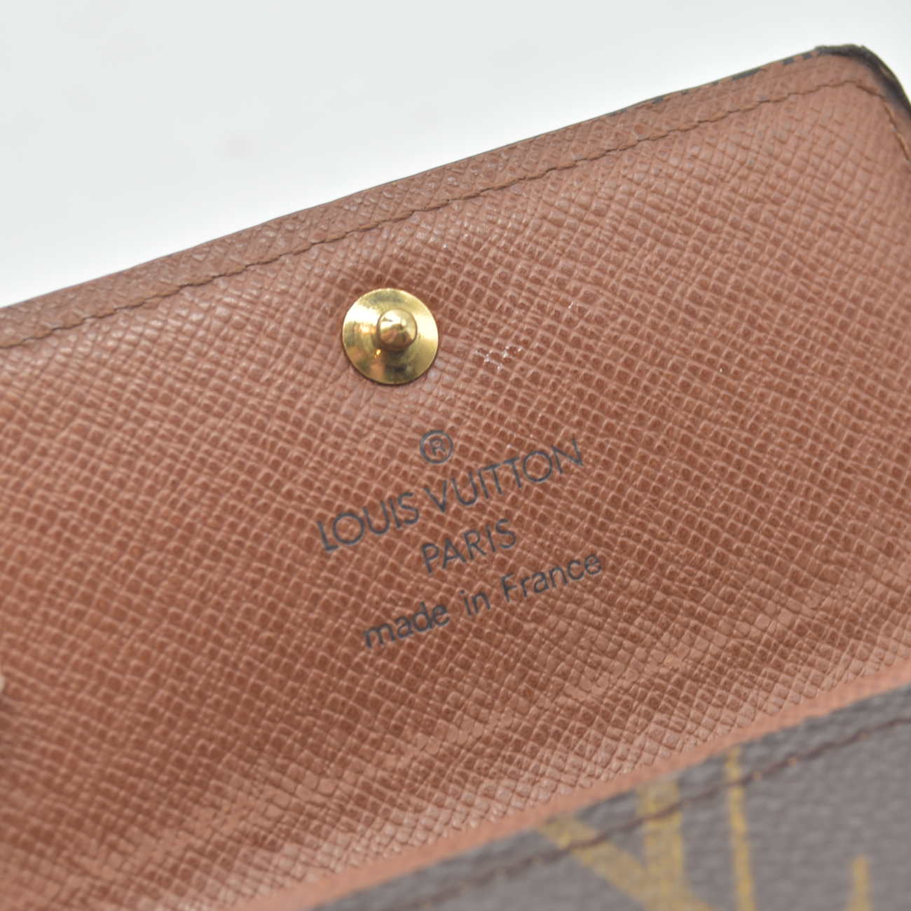 $450 1999 Louis Vuitton Monogram Porte-Monnaie Plat Coin Purse MI1919