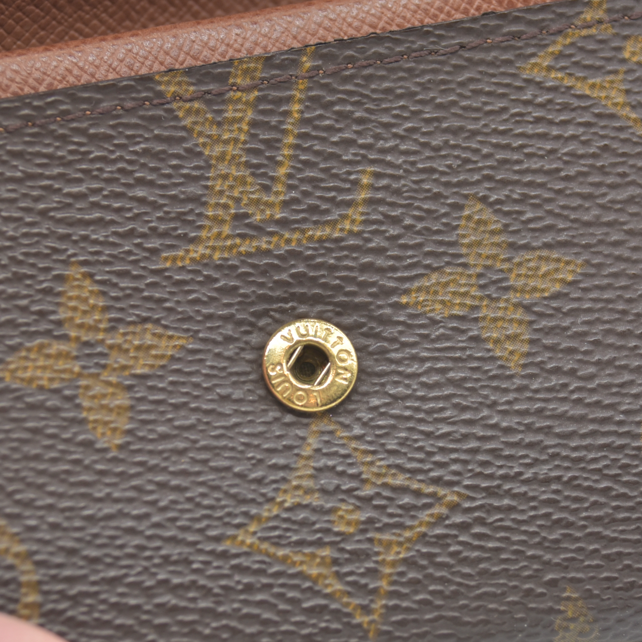 $450 1999 Louis Vuitton Monogram Porte-Monnaie Plat Coin Purse MI1919