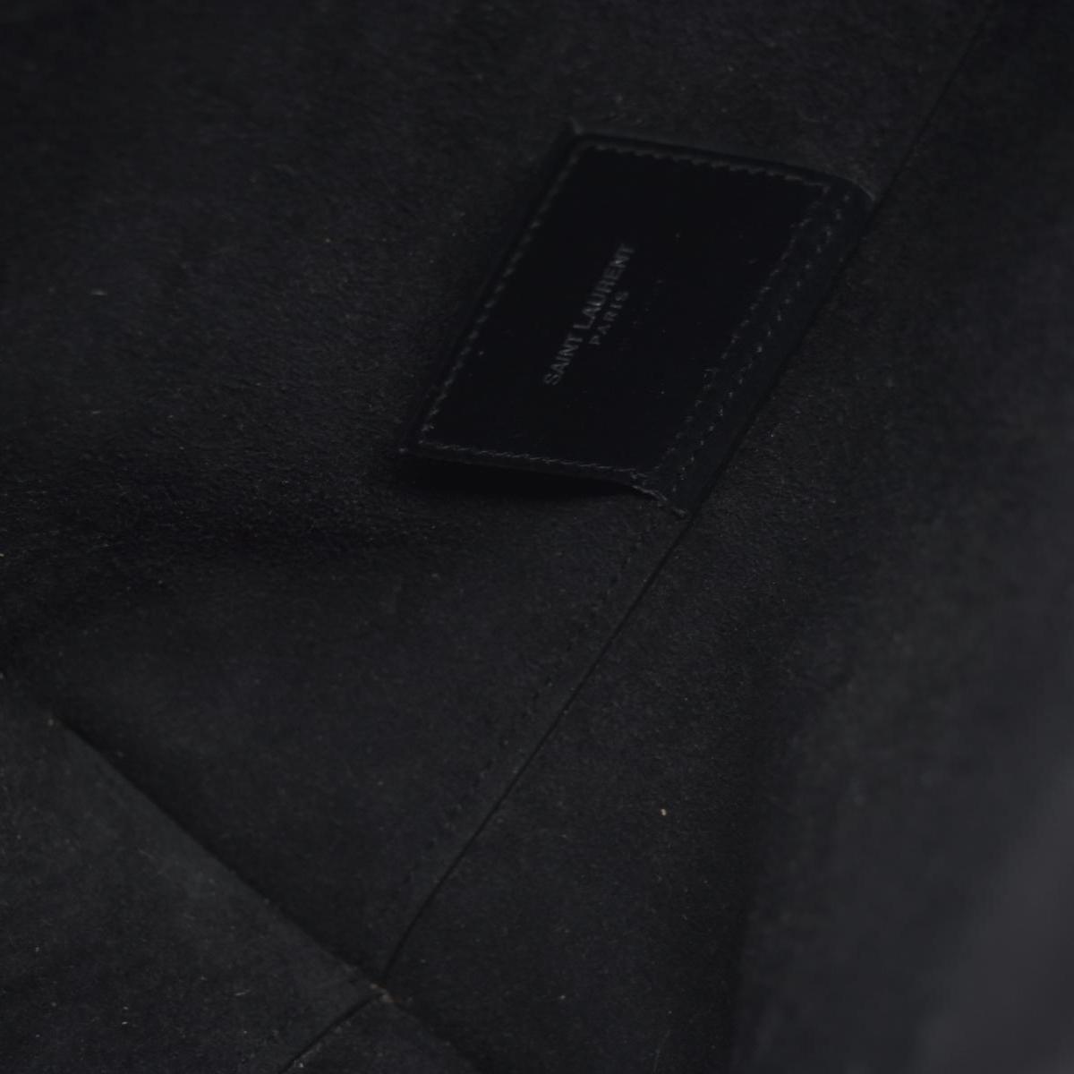 $1600 2018 Saint Laurent Vintage Calfskin Perforated East West Shopping Tote Black