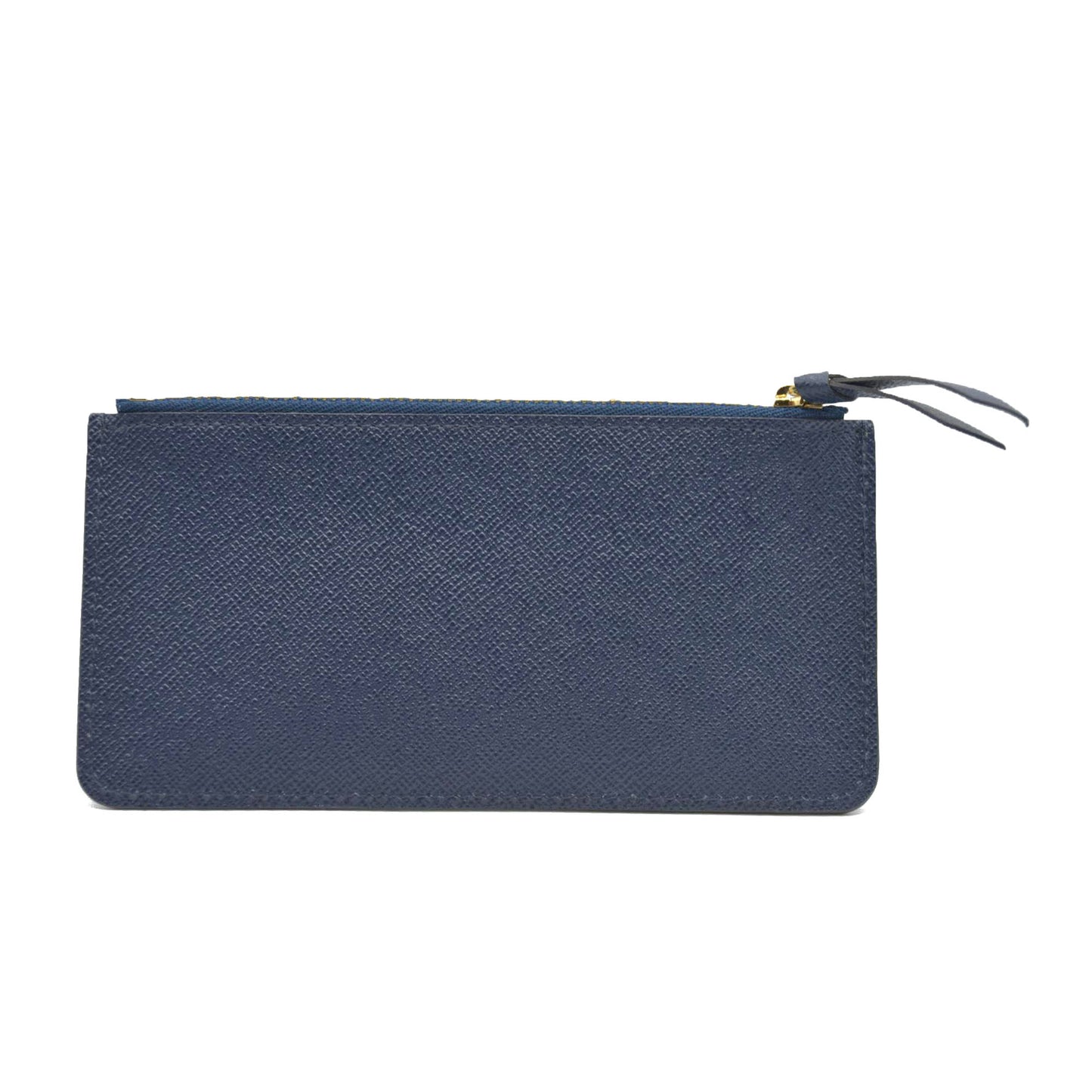 Louis Vuitton  Calfskin Jeanne Wallet Zippered Insert Dark Blue