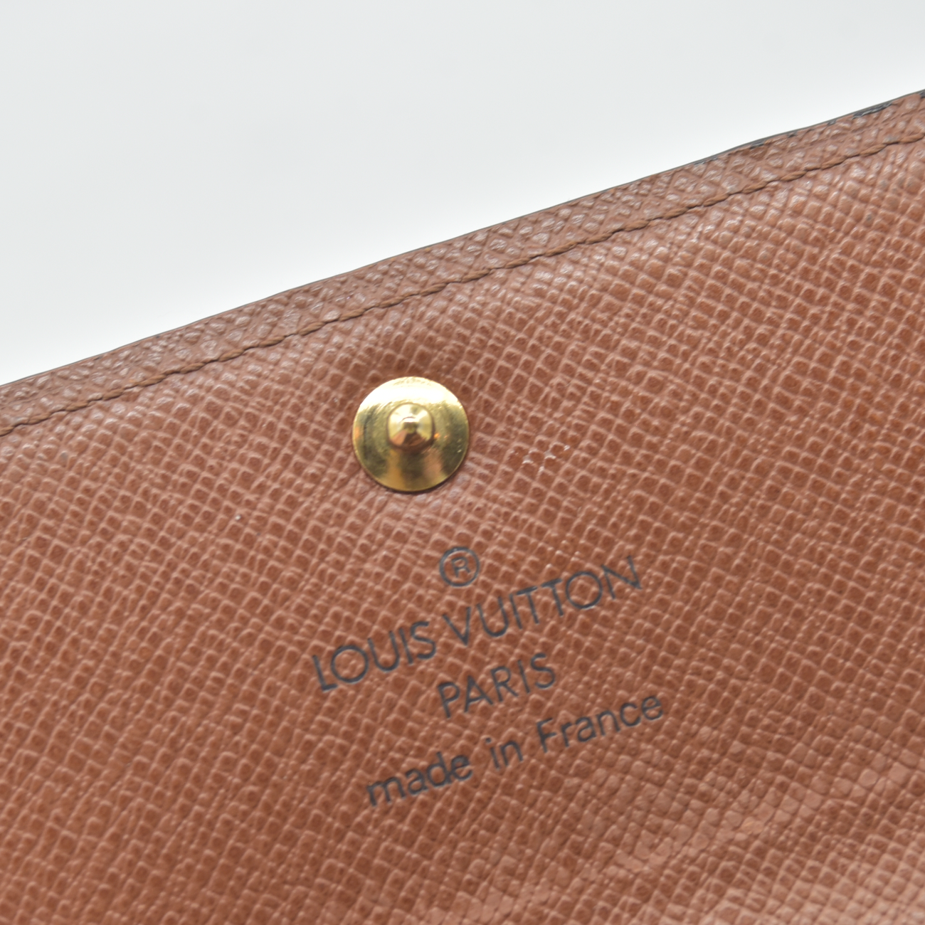 $450 1999 Louis Vuitton Monogram Porte-Monnaie Plat Coin Purse MI1919