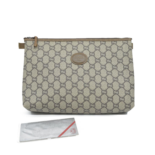 Gucci GG  Gucci Plus PVC Leather Pouch Clutch Bag