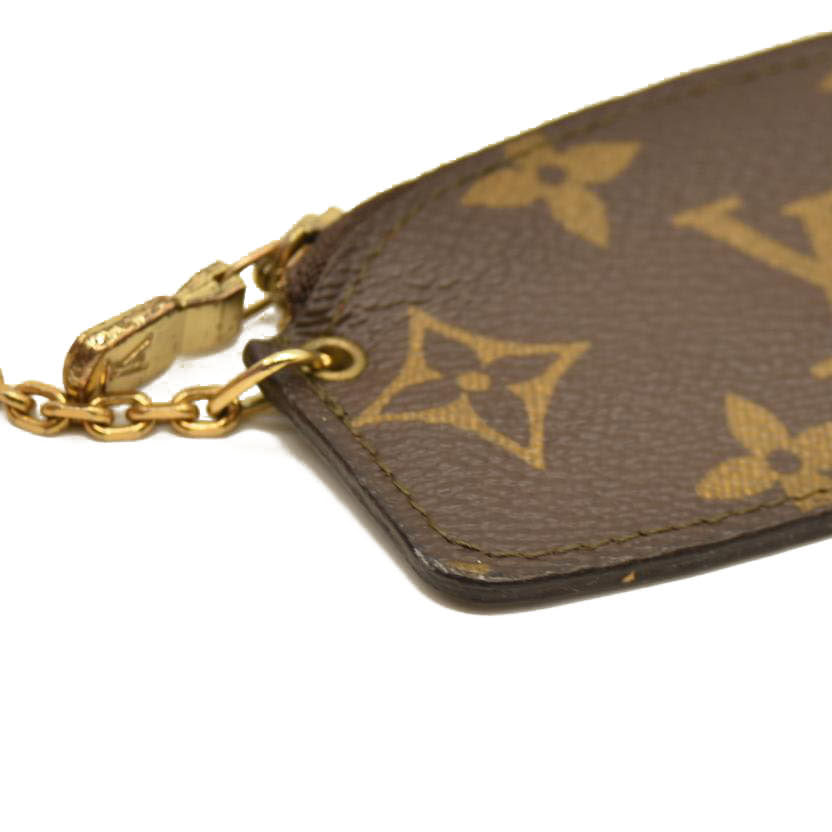Louis Vuitton Monogram Etui Crepier Coin Purse Wallet Brown 884AN