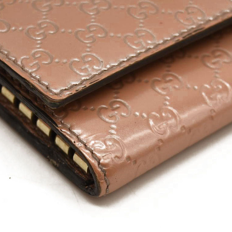 GUCCI Ssima GG Logo Patent Leather 6 Ring Key Case