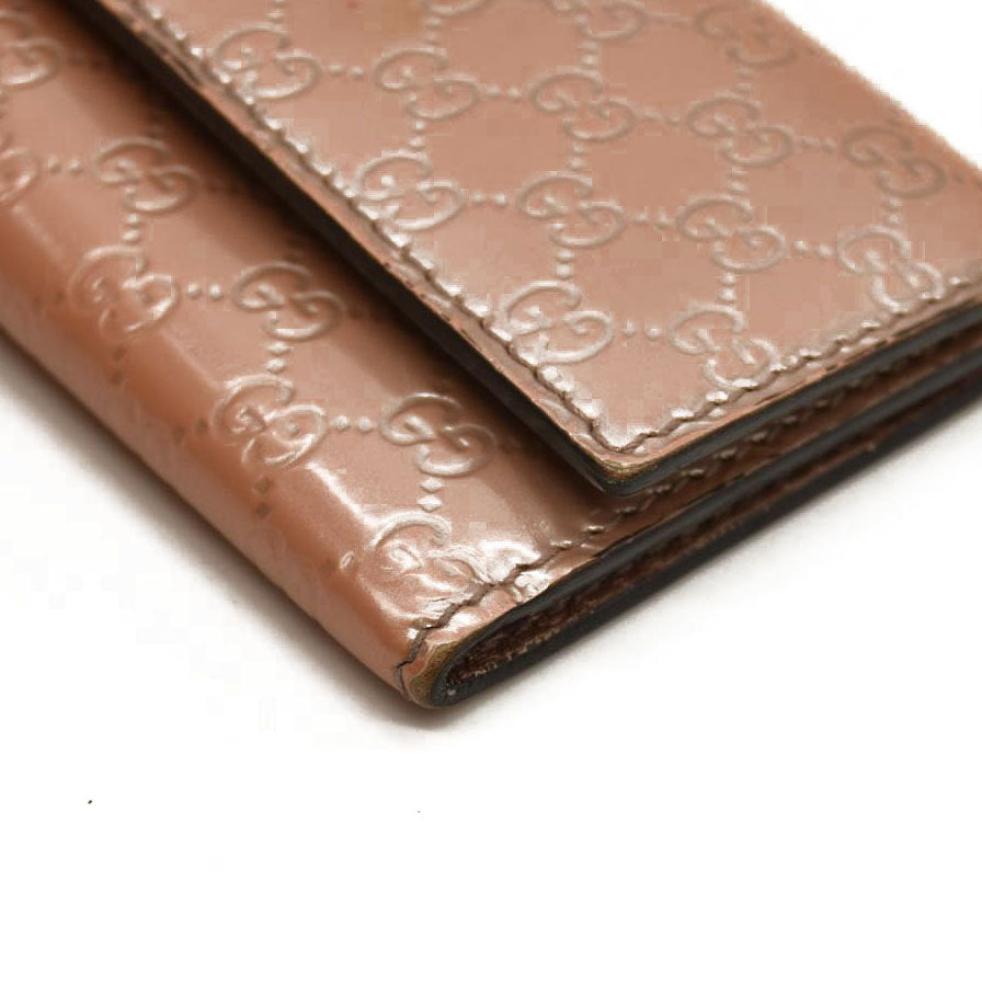 GUCCI Ssima GG Logo Patent Leather 6 Ring Key Case