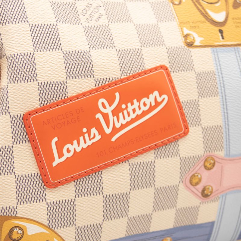 Louis Vuitton Damier Azur Summer Trunks Speedy Bandouliere 30