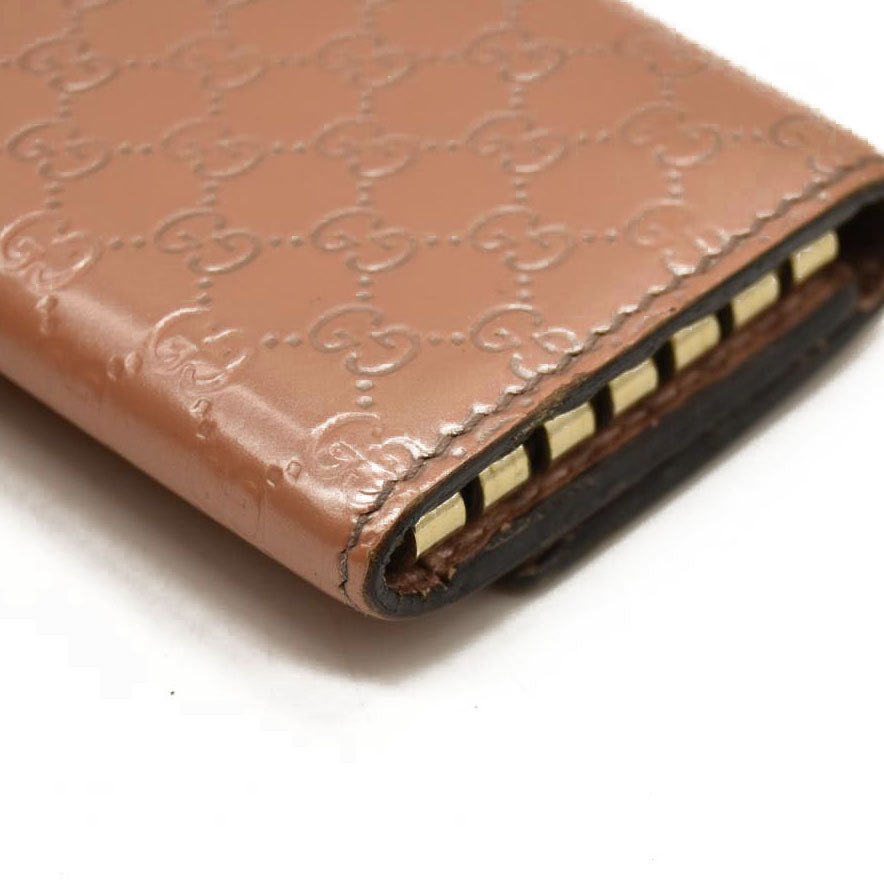 GUCCI Ssima GG Logo Patent Leather 6 Ring Key Case