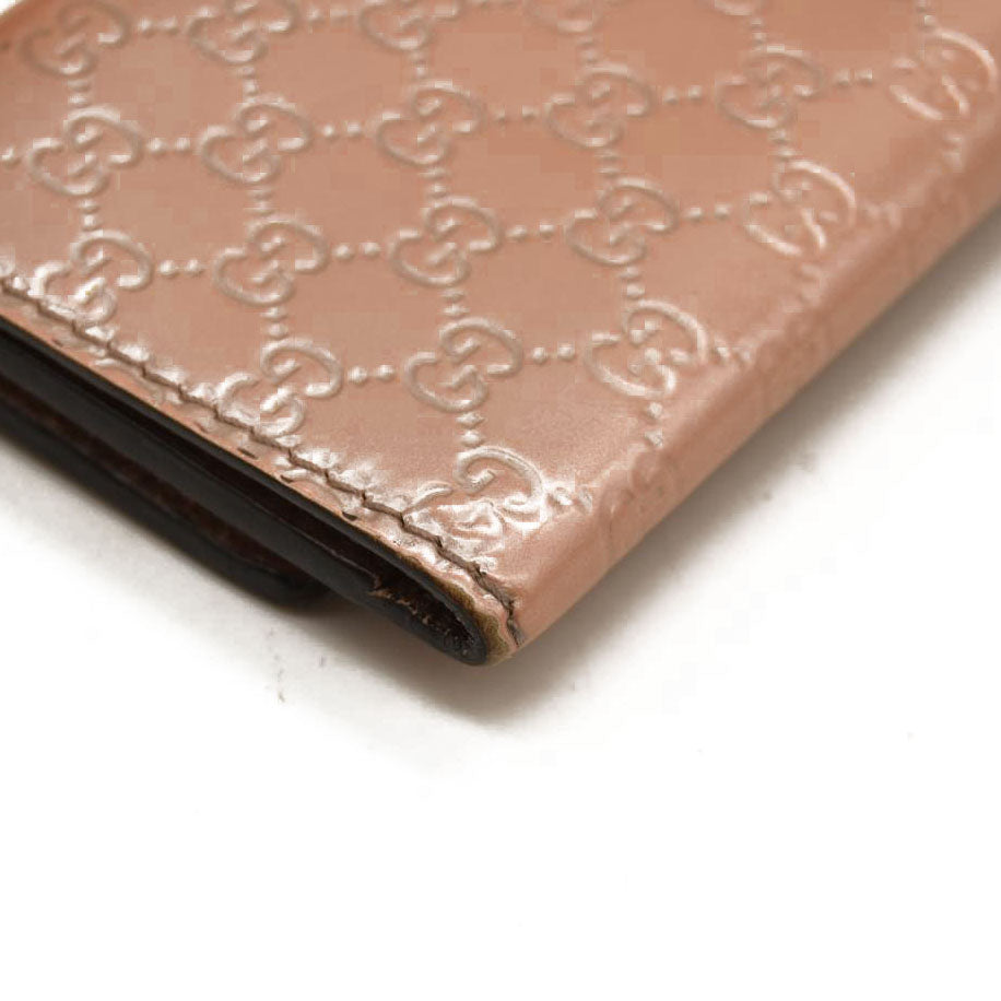 GUCCI Ssima GG Logo Patent Leather 6 Ring Key Case