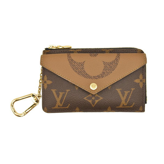 Louis Vuitton  Reverse Monogram Recto Verso Card Holder Brown
